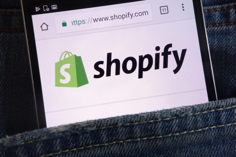shopify web screen