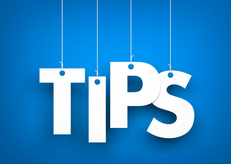 Tips - word hanging on rope