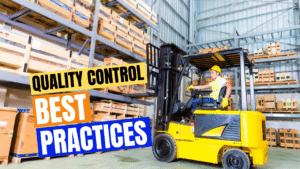 Forklift in a warehouse with the article title in block text over it.
