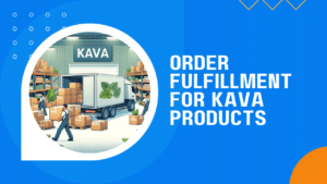 Article thumbnail depicting the article title and a warehouse shipping kava based products.