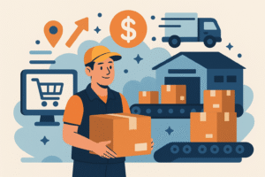 Illustration depicting scaling order fulfillment.