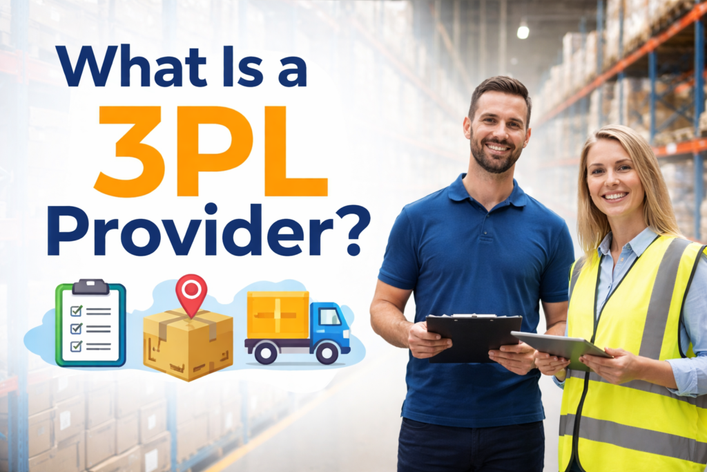 Article thumbnail image with the article title and two people working in a warehouse.