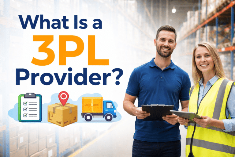 Article thumbnail image with the article title and two people working in a warehouse.